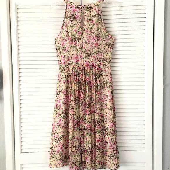 ADRIANNA PAPELL Pleaded FLORAL Print DRESS - Picture 4 of 8